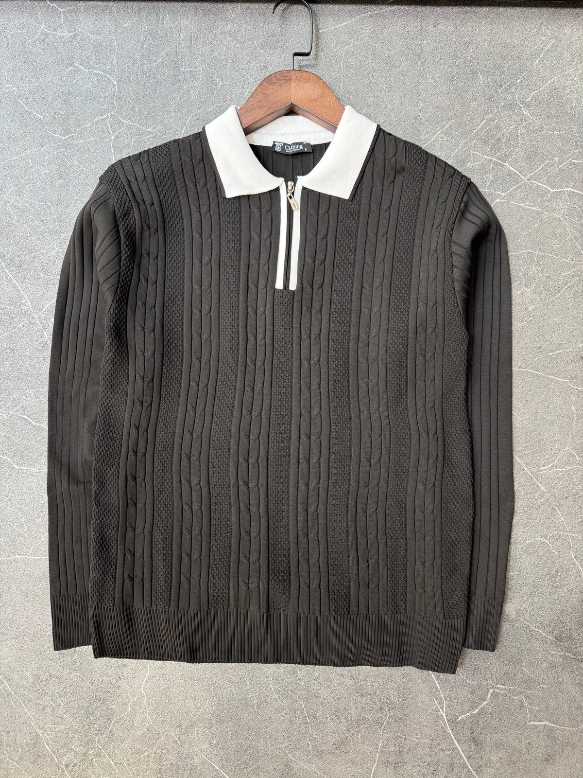 Fermuarlı Polo Yaka Triko 158