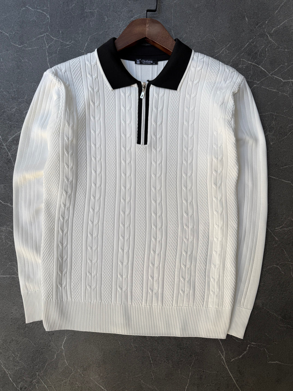 Fermuarlı Polo Yaka Triko 157