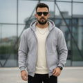 SIRT ÇANTALI KAPŞONLU SWEAT GRİ MK69