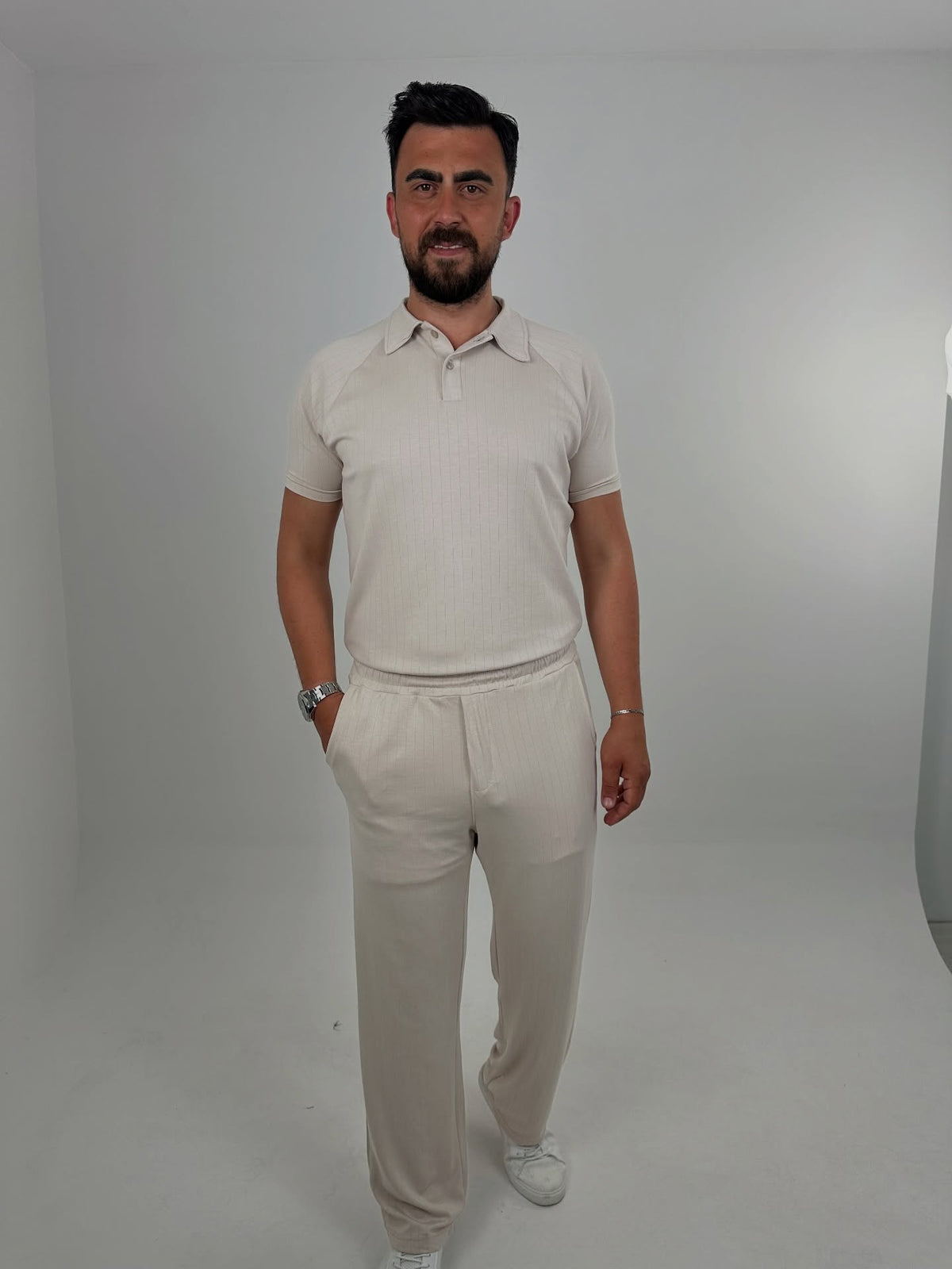 OYSHO KUMAŞ TAKIM BEJ MK149