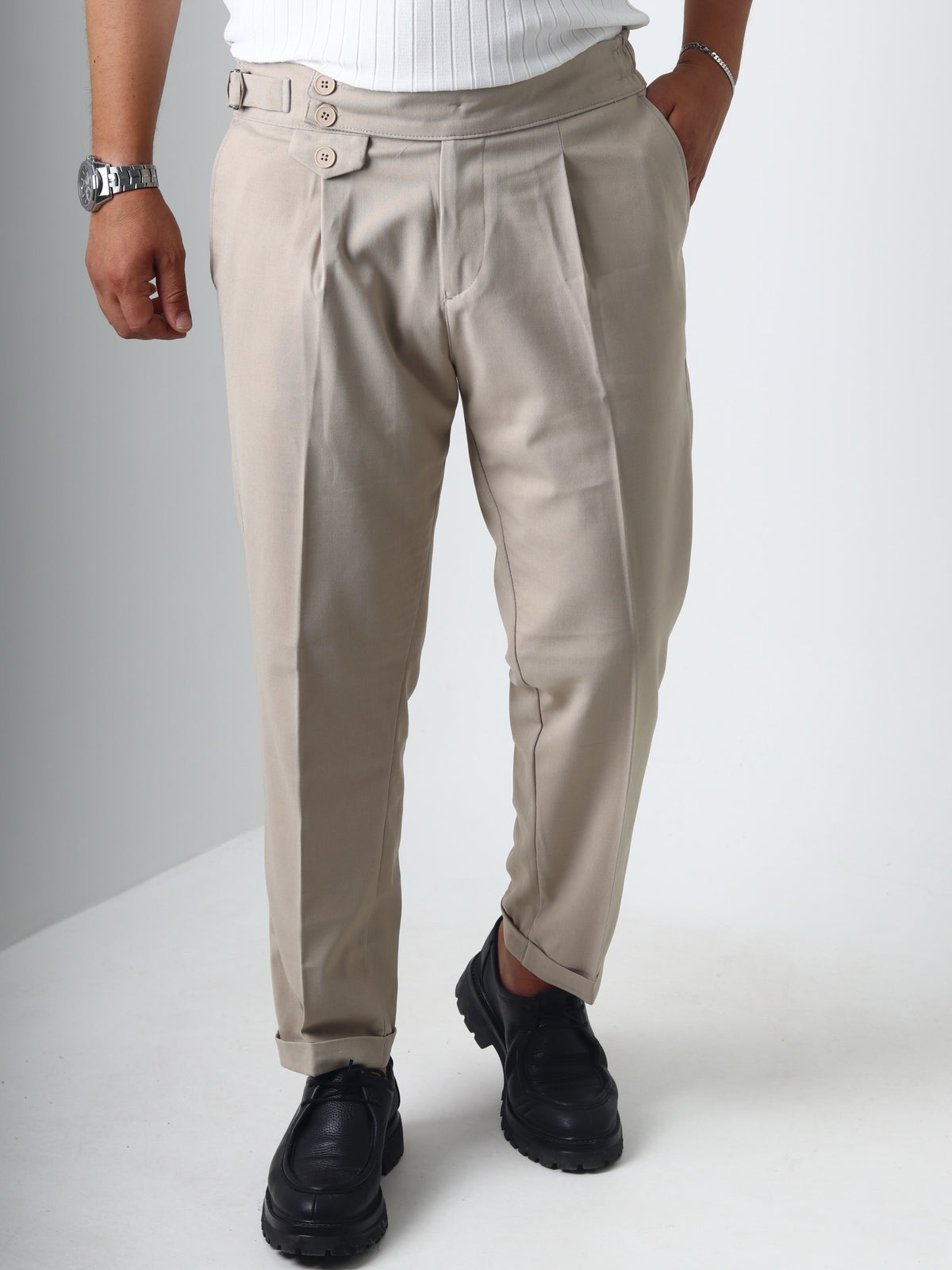DUBLE PAÇA BİLEK BOY BEJ (KREM / TAŞ RENGİ) MK135
