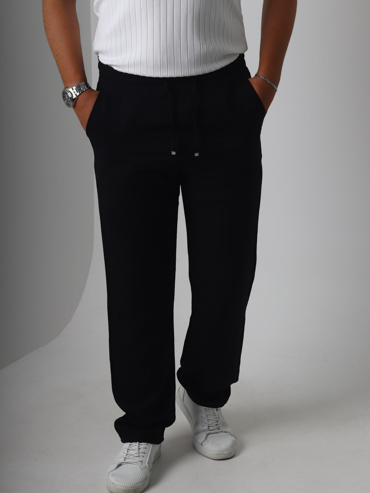 %100 PAMUK BAGY KALIP PANTOLON SİYAH MK138