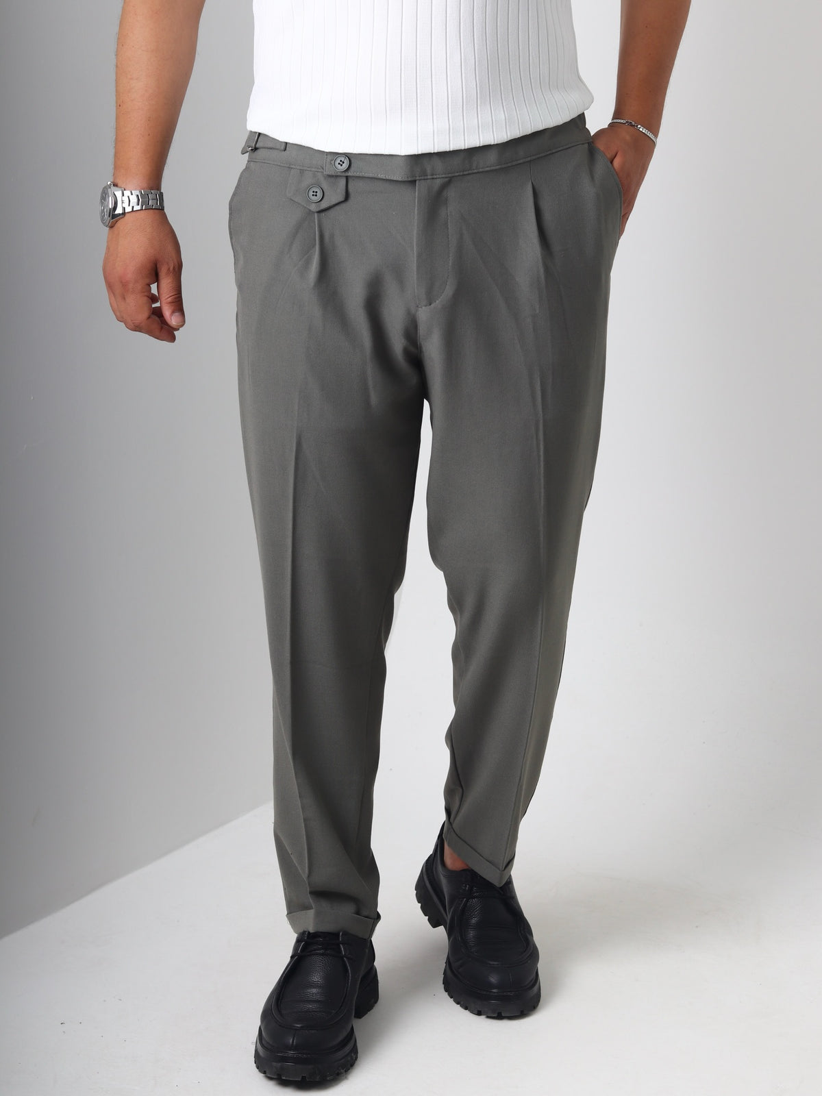 DUBLE PAÇA BİLEK BOY GRİ (KOYU GRİ)  MK136